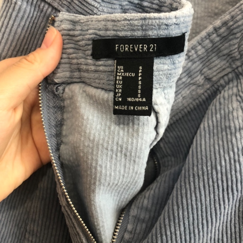 Forever21 Corduroy Baby Blue Overall Dress - Picture 5 of 5
